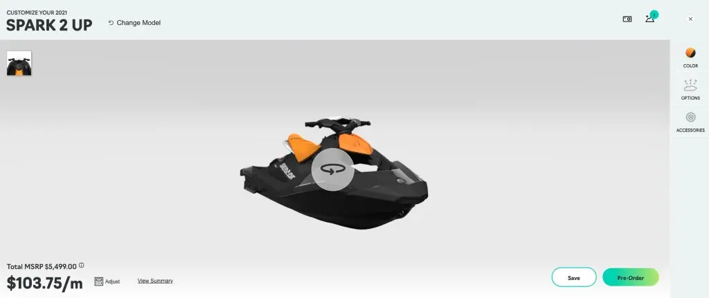 Image of customize your own sea-doo