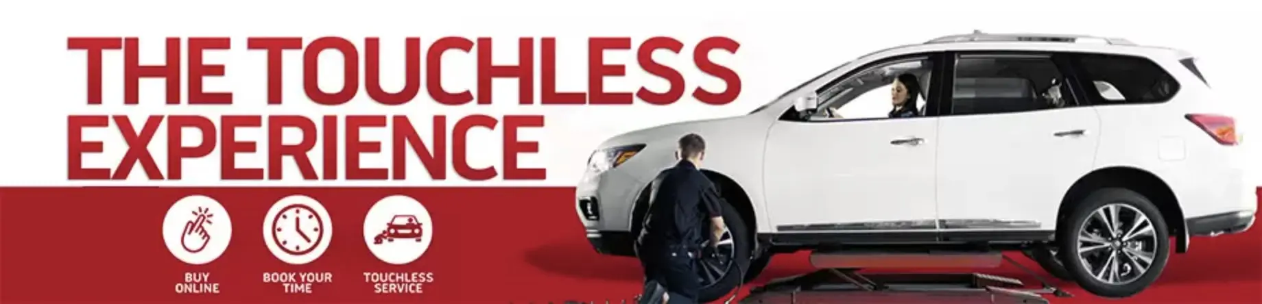 An ad for the Touchless Experience from Discount Tire Co. 