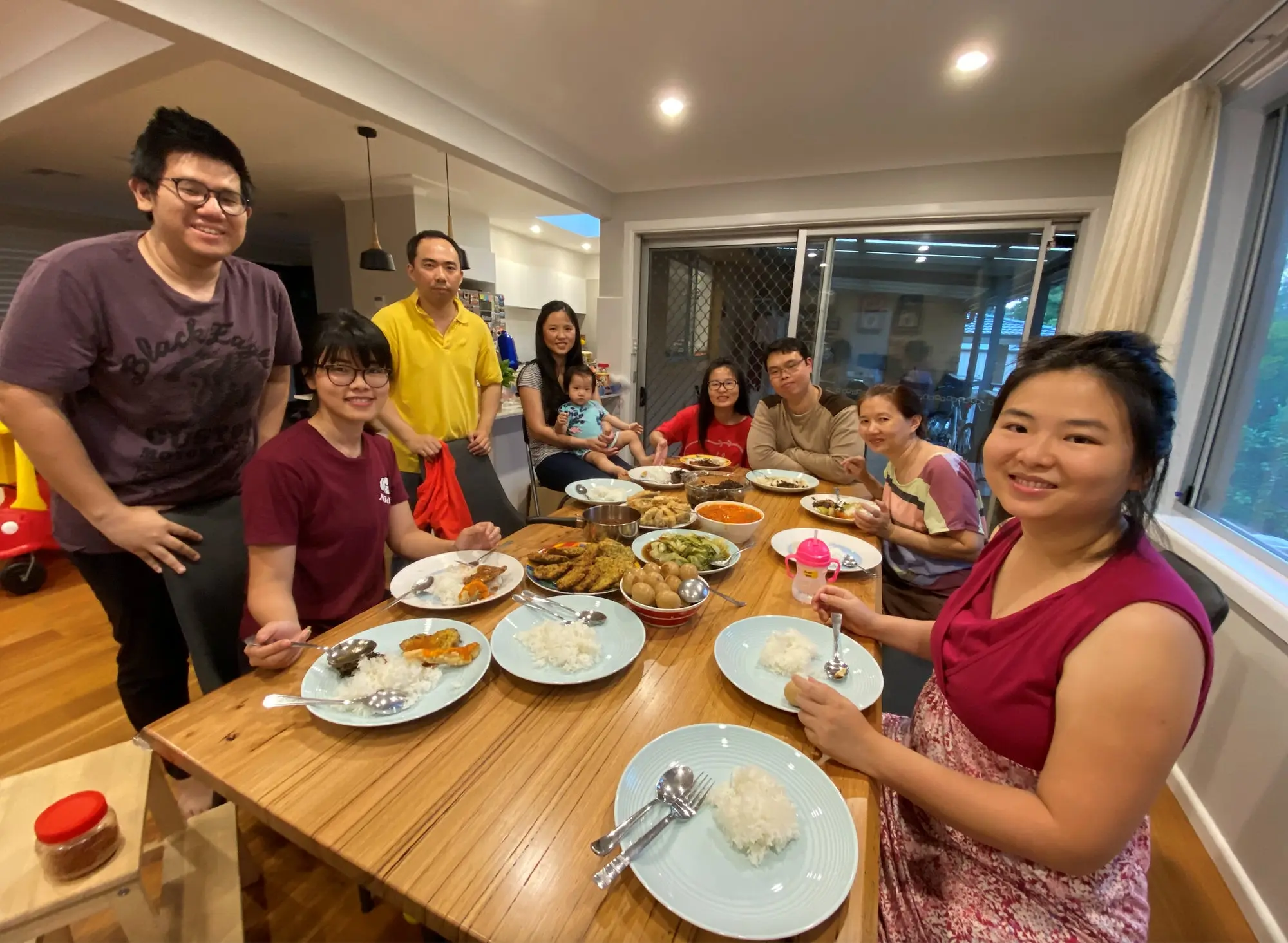 Franklin celebrating Lunar New Year with his family.