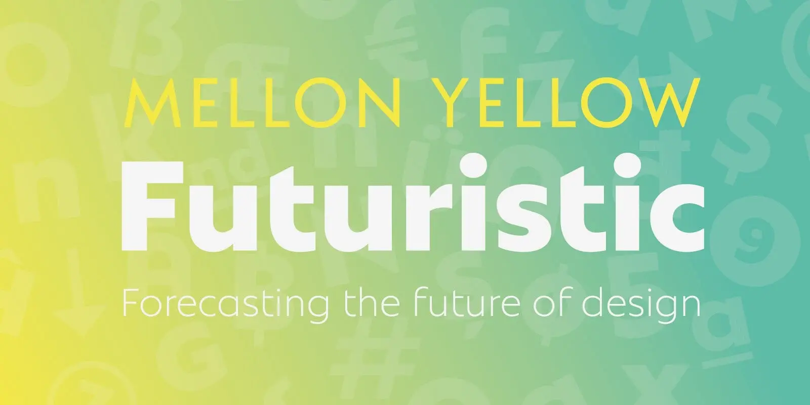 Natom Pro Font on a yellow and turquoise ombre background. 