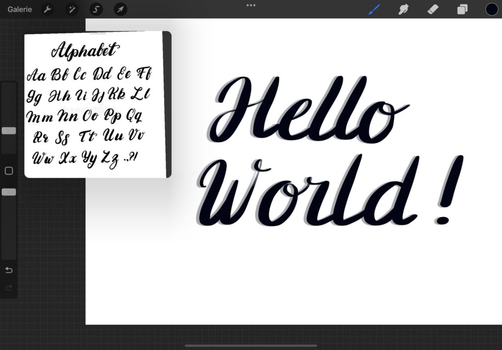 How to make calligraphy in Procreate?