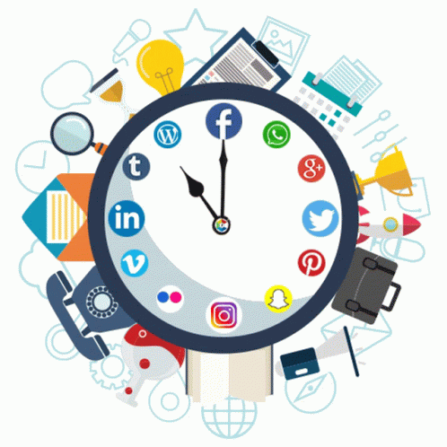 Social Media Clock Wall Clock GIF - Social Media Clock Social Media Clock - Discover &  Share GIF